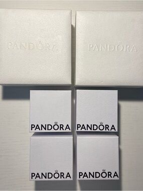PANDORA Boxes Lot (empty) Bracelet and Ring Set of 6